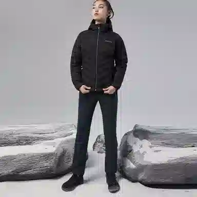 探路者 纯色户外连帽轻薄款羽绒服 女款