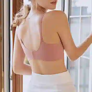 内在密码 纯色聚拢防下垂无痕内衣女大胸显小无钢圈薄款可拆卸双肩带文胸