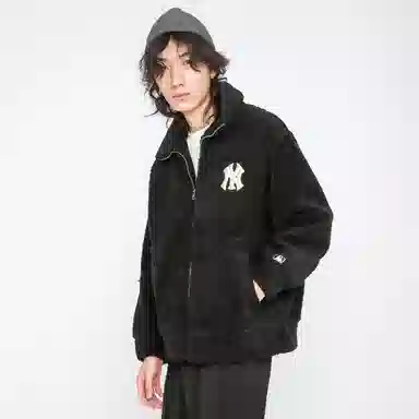 MLB Large Logo Fleece Jacket Black