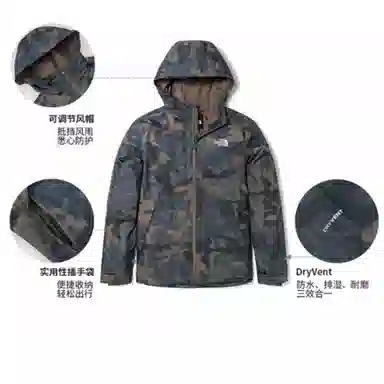 The North Face Black Camo Jacket