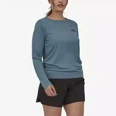 patagonia Women's Long-Sleeved Capilene Cool Daily Graphic Shirt C1logo T