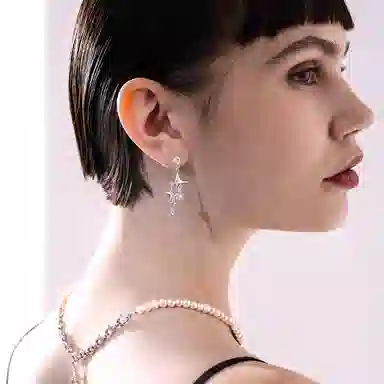 名工 星星 女气质大气轻奢个性小众网红高级感新潮款镶钻耳坠 礼物