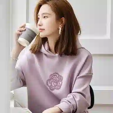 【dme】 假两件连帽长袖卫衣 女款