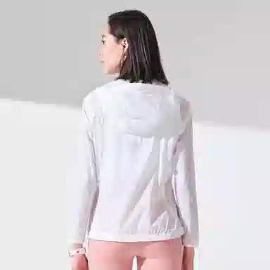 探路者 纯色户外轻薄透气防泼水连帽防晒衣 女款