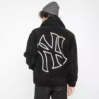 MLB Large Logo Fleece Jacket Black