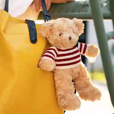 柏文熊 动物 脚印毛衣 挂链款美国毛衣熊 毛绒公仔 玩偶 毛绒公仔