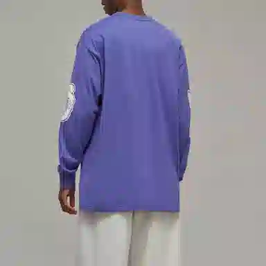 Y-3 SS23 Brushstroke Crewneck Long Sleeve Tee Light Purple