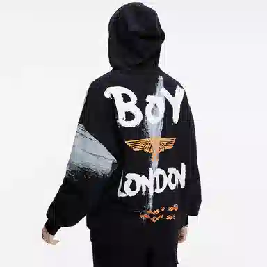 Boy London FW21 Graffiti Eagle Print Sweatshirt Black
