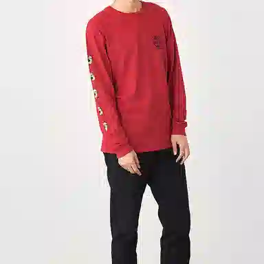 Vans x The Simpsons Long Sleeve Tee Red
