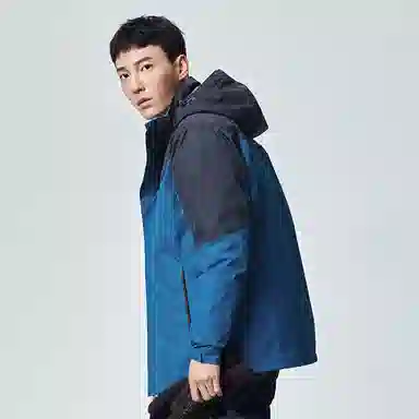 探路者 拼色加厚旅行防寒冲锋衣 男款 藏蓝