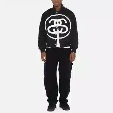 Stussy SS-LINK Varsity Jacket Black