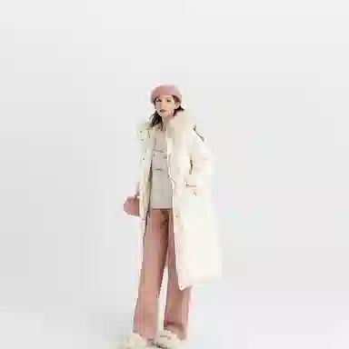 小镇姗姗 纯色高腰加绒针织休闲裤 女款