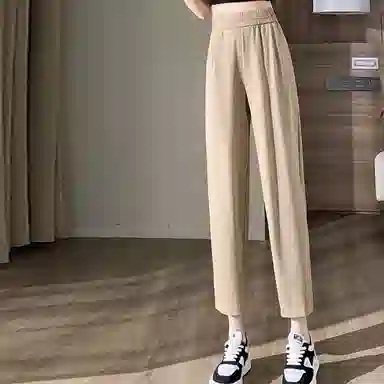 【dme】松紧腰直筒九分西装裤 女款