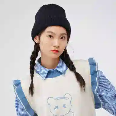 白卷 经典小黑标 腈纶 绒线帽 男女同款情侣款