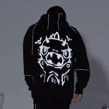 BTK Reflective Demon Monster Hoodie