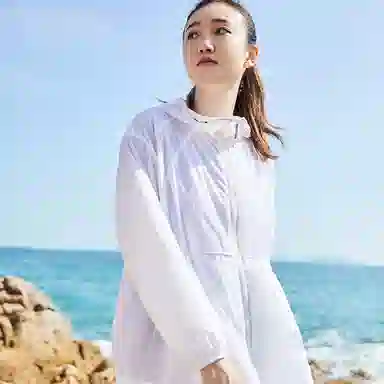 探路者 纯色轻薄透气速干连帽防晒衣 女款