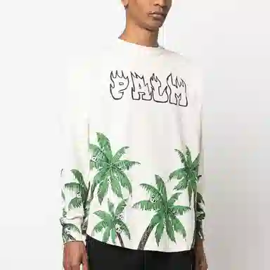 Palm Angels SS23 Crewneck Sweatshirt Off-White