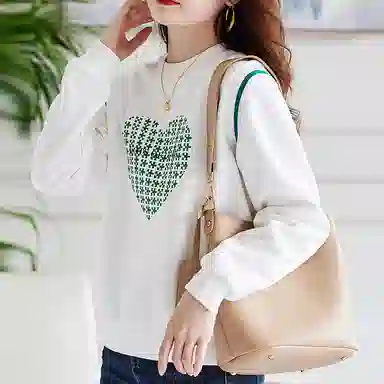 【dme】 圆领爱心宽松卫衣 女款