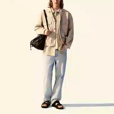 UNIQLO U Series Short Sleeve Shirt Light Beige