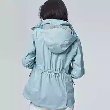 探路者 纯色连帽拉链冲锋衣 女款