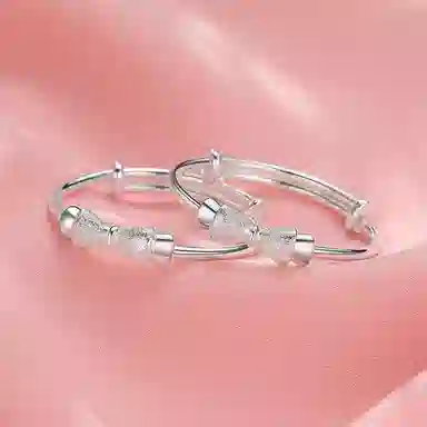 潮宏基 童趣-蝴蝶结 银 手镯