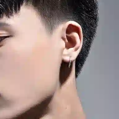 MYSH Minimalist 925 Silver Earrings Men