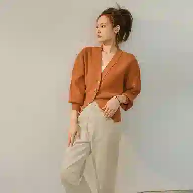 美洋 做旧高腰直筒休闲牛仔裤 女款