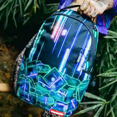 SPRAYGROUND Cyberpunk Neon Backpack