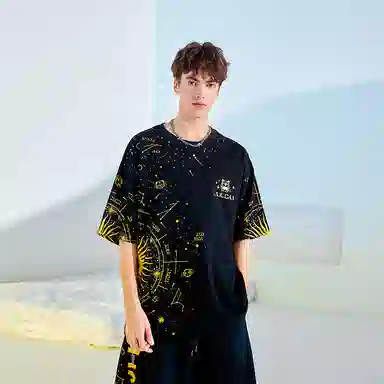 LAMLICKA Little Devil Print T-Shirt Black