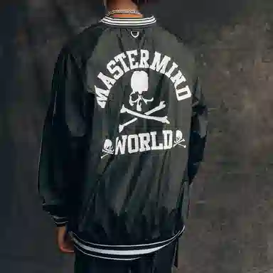 Mitchell & Ness x mastermind Striped V-Neck Sweatshirt Black