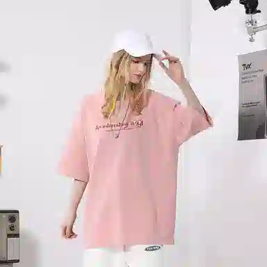 TVX Letter Print Oversized Cotton T-Shirt