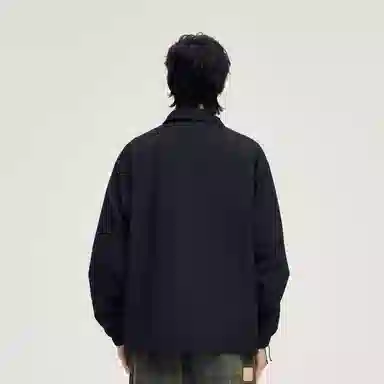 物质公式 日系纯色基础款简约休闲翻领教练夹克 男女同款