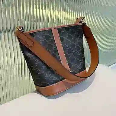 CELINE Triomphe Shoulder Strap Brown