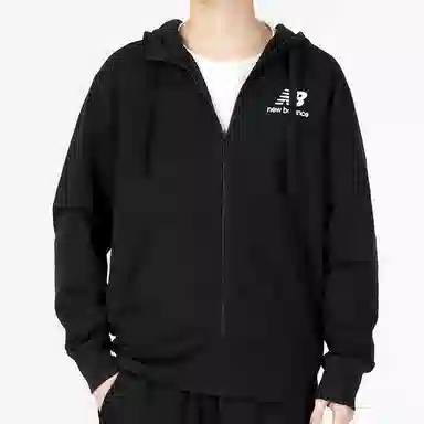 New Balance Logo Zip Hoodie Black