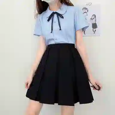 东鲸岁时记 兰柯一梦单排扣翻领短袖衬衫 女款