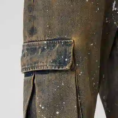 CONP Acid-washed Silver Denim