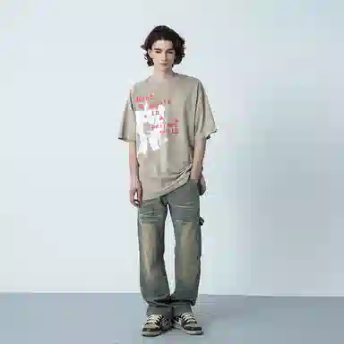 XINYINSU Vintage Khaki Jeans