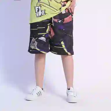 FireMonkey Neon Print Mesh Shorts