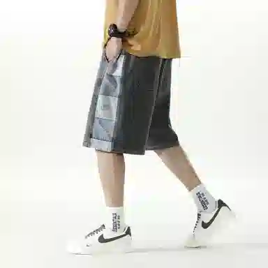 FIDO DIDO Retro Checkered Denim Shorts