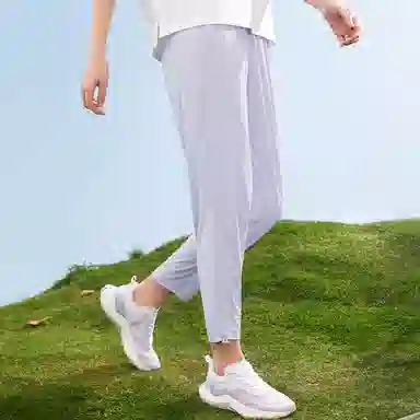 匹克 紫薯 防晒科技 冰丝束脚透气防晒运动裤 女款 净紫色