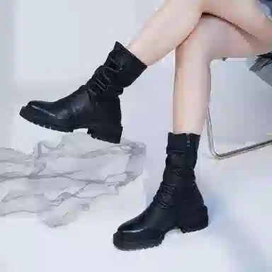 STOOSHE Ruched Series Ankle Boots
