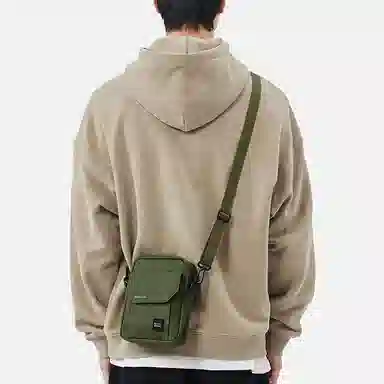 阿尔派妮 休闲时尚日系百搭通勤便携出行 织物 手机包单肩包斜挎包 常规 男女同款情侣款 多色