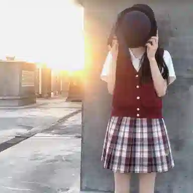 东鲸岁时记 高腰格子百褶半身裙 女款