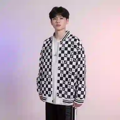 FireMonkey Reversible Cartoon Checkered Jacket