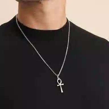 IDEAGEMER Egyptian Cross Necklace