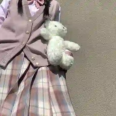 东鲸岁时记 格子制服百褶半身裙 女款