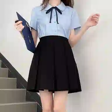 东鲸岁时记 兰柯一梦单排扣翻领短袖衬衫 女款