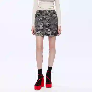 UOOYAA x Fun Panda Skirt Grey