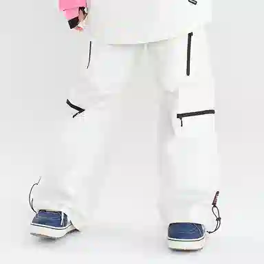 南恩 纯色多口袋防水防风户外自由式滑雪裤 男女同款