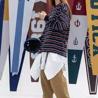 Nautica Striped Long Sleeve Tee